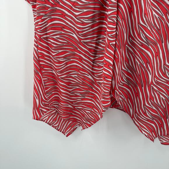 Michael Michael Kors Blouse SZ Extra Large NEW Zebra Chain Necklace Top NWOT - Picture 10 of 14